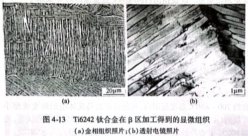 Ti6242鈦合金在β區(qū)加工得到的顯微組織